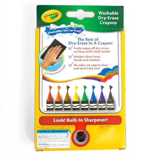 Crayola, Washable, Dry Erase, Crayon, 8 Color, Set